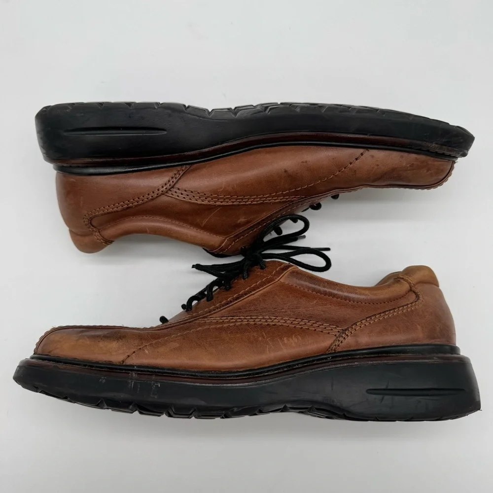 London Underground Maltese Brown Leather Lace Up Chunky Y2K Casual Shoe Size 9